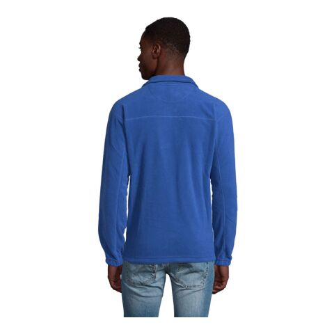 Ness Fleece-Sweatshirt mit Viertelreißverschluss königsblau | S