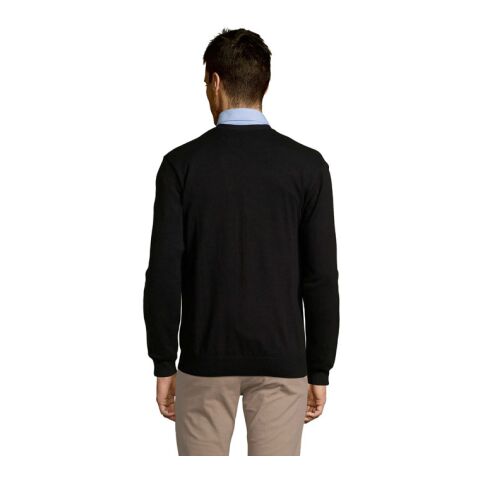 Golden Herren-Strickjacke mit V-Ausschnitt schwarz | XXL