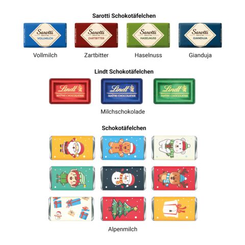 Shape Adventskalender Geschenk 4c Euroskala | Alpenmilch-Schokotäfelchen