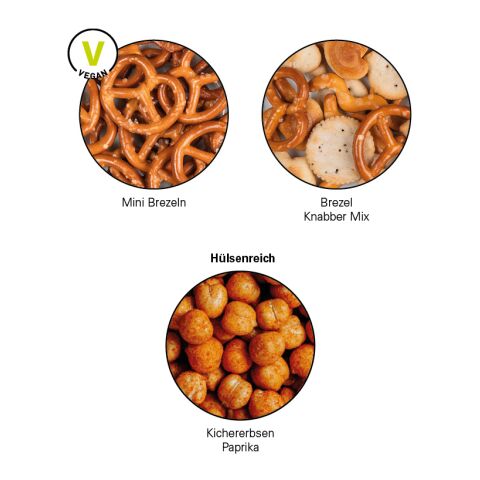 Snack Miditüte ohne Werbeanbringung | Knabbermix | Folie, weiß