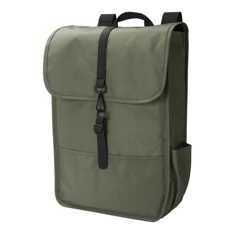 RPET Polyester (300D) Rucksack mit Lasche Lyric Grau | ohne Werbeanbringung | Nicht verfügbar | Nicht verfügbar