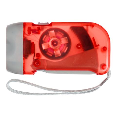 LED-Dynamotaschenlampe &#039;Mission&#039; aus Kunststoff Rot | ohne Werbeanbringung | Nicht verfügbar | Nicht verfügbar