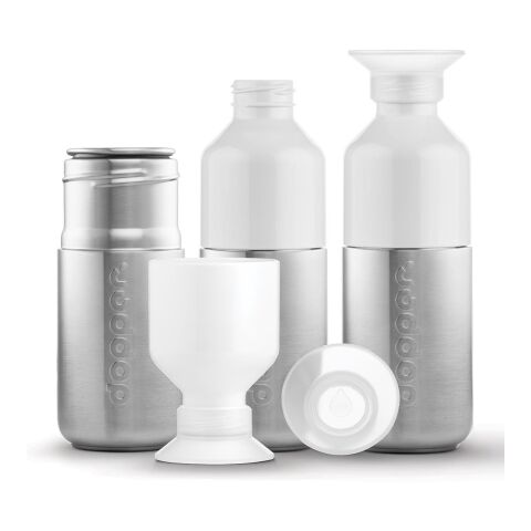 Dopper Steel 350 ML silber/weiß | Digitaldruck | Vorderseite | 30 mm x 40 mm