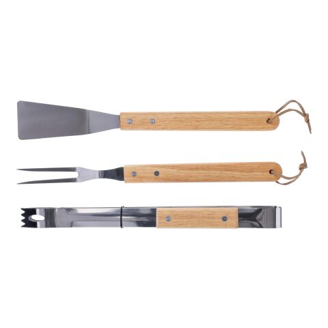 Grill-Set aus Edelstahl Kaitlyn Braun | ohne Werbeanbringung | Nicht verfügbar | Nicht verfügbar