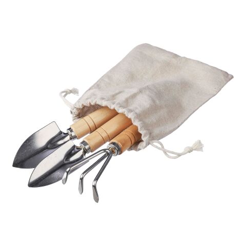 Gartengeräte-Set aus Holz Jeanette beige | ohne Werbeanbringung | Nicht verfügbar | Nicht verfügbar