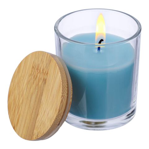 Glaskerze Riven Hellblau | ohne Werbeanbringung | Nicht verfügbar | Nicht verfügbar