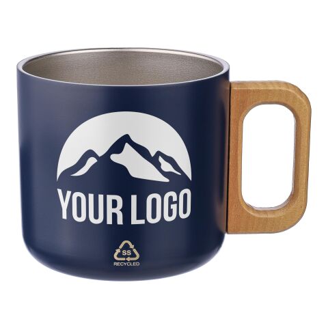 Doppelwandiger Becher aus recyceltem Edelstahl 400 ml Dwight Blau | ohne Werbeanbringung | Nicht verfügbar | Nicht verfügbar