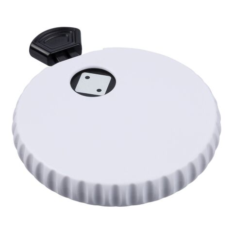 Recycelter mechanischer Würfel aus ABS-Kunststoff Cian weiß/schwarz | ohne Werbeanbringung