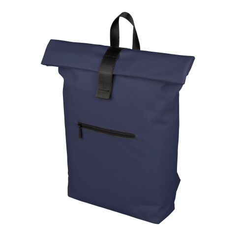 Recycelter PU-Rucksack Naiya Blau | ohne Werbeanbringung