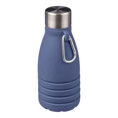 Faltbare Silikon-Trinkflasche 550 ml Erin Blau | ohne Werbeanbringung | Nicht verfügbar | Nicht verfügbar