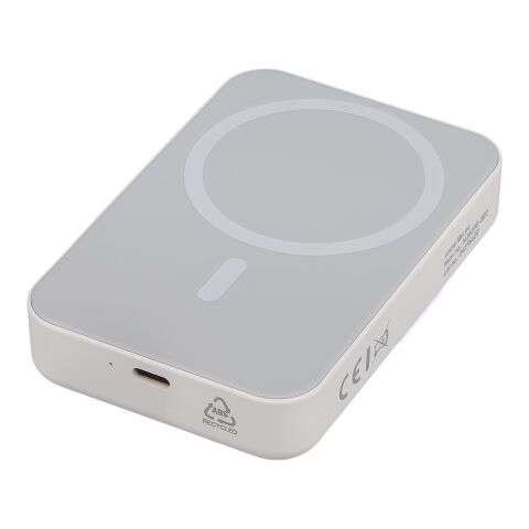 Recycelte kabellose Ladestation Meno Weiß | ohne Werbeanbringung | Nicht verfügbar | Nicht verfügbar