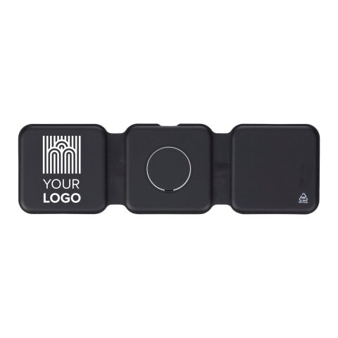 Kabelloses Ladegerät Trigo | Recycelt | 3-in-1 Schwarz