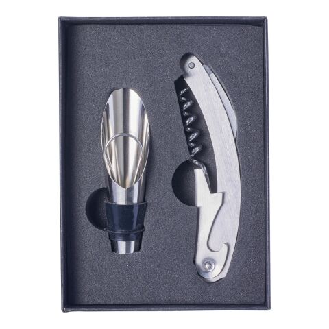 2-teiliges Sommelierset &#039;Rioja&#039; aus Edelstahl Schwarz | ohne Werbeanbringung | Nicht verfügbar | Nicht verfügbar