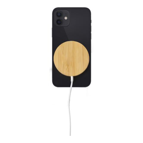 Wireless-Ladegerät aus Bambus inkl. Kabel hellbraun | ohne Werbeanbringung | Nicht verfügbar | Nicht verfügbar