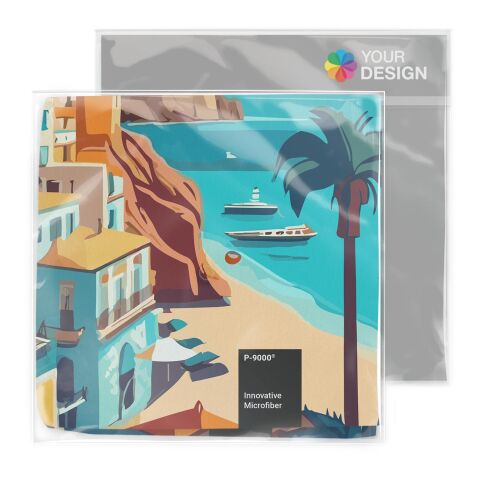 Universal-Microfasertuch 30x30 cm, All-Inclusive-Paket 4C-Digitaldruck | Individuelle Einlegekarte