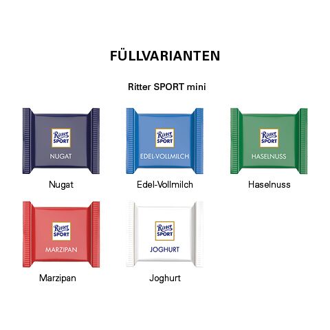 Werbekarte Midi 4c Euroskala | Ritter SPORT mini Nugat