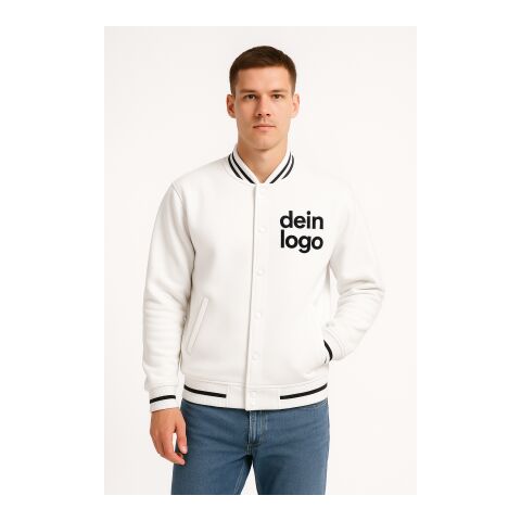 College Jacket Basic Tone Weiß | XL | ohne Werbeanbringung | ohne Werbeanbringung | ohne Werbeanbringung | Weiß