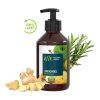 250 ml Spender - Duschgel Rosmarin-Ingwer - Body Label Braun | ohne Werbeanbringung