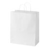 Kraft 80–90 g/m² Papiertasche mit Kordelgriffen – 32 × 17 × 39 cm weiss | ohne Werbeanbringung | Nicht verfügbar | Nicht verfügbar