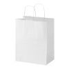 Kraft 80–90 g/m² Papiertasche mit Kordelgriffen – 25 × 15 × 32 cm weiss | ohne Werbeanbringung | Nicht verfügbar | Nicht verfügbar