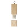 Schlüssel USB-Stick 2.0 aus Holz hellbraun | 4 GB | 1-farbiger Tampondruck | Vorderseite | 19 mm x 12 mm