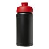 Baseline® Plus 500 ml Sportflasche mit Klappdeckel schwarz-rot | ohne Werbeanbringung | Nicht verfügbar | Nicht verfügbar