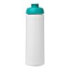 Baseline® Plus 750 ml Flasche mit Klappdeckel weiss-aquablau | ohne Werbeanbringung | Nicht verfügbar | Nicht verfügbar
