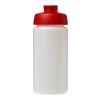 Baseline® Plus grip 500 ml Sportflasche mit Klappdeckel weiss-rot | ohne Werbeanbringung | Nicht verfügbar | Nicht verfügbar
