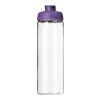 H2O Vibe 850 ml Sportflasche mit Klappdeckel transparent klar-lila | ohne Werbeanbringung | Nicht verfügbar | Nicht verfügbar