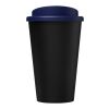 Americano Eco 350 ml recycelter Becher schwarz-blau | 1-farbiger Siebdruck | rundum | 228 mm x 73 mm