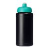 Baseline Recycelte Sportflasche, 500 ml schwarz-aquablau | ohne Werbeanbringung | Nicht verfügbar | Nicht verfügbar