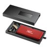 SCX.design P15 5000 mAh Powerbank mit Leuchtlogo Mid red