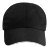 Morion GRS recycelte Cool Fit Kappe mit sechs Segmenten Priority | schwarz | Nicht verfügbar | Digital DTF Transfer | Vorderseite | 50 mm x 50 mm | 100