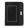 PASZO. A4 Schreibmappe aus PU und Mikrofaser mit linierte Seiten Schreibblock schwarz | ohne Werbeanbringung | Nicht verfügbar | Nicht verfügbar | Nicht verfügbar