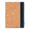 VICENTE. B6-Notizbuch aus Kork und Recyceltes Polyester (100% rPET) mit Kugelschreiber schwarz | ohne Werbeanbringung | Nicht verfügbar | Nicht verfügbar | Nicht verfügbar