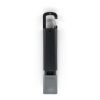 WIGGINS. ABS-Taschenlampe mit einer 2-W-LED-Leuchte (53 Lumen) an der Vorderseite und einer COB-Leuchte (53 Lumen) an der Oberseite schwarz
