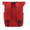 Rome Rucksack 12L aus rPET. Mit Rolltop-Design und Klettverschluss. Rot