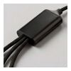 Turing 5-in-1 Ladekabel aus recy. PVC, 1,2m, 10W Schwarz