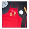 *Christmas* Baumwollschürze Rot | Lebkuchenmann | 4C DTF Transfer