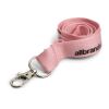 Bambus Lanyard PMS Wunschfarbe | ohne Werbeanbringung | 10 mm | Ovaler Karabiner | Kunststoff-Verschluss | Mit Safetyclip | Ausweishülle hoch
