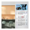 4-Monatskalender Einblatt Budget 4 Schrift modern Blau | 300 × 560 mm | ohne Werbeanbringung
