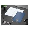 Notizbuch Memo-Book Umfang klein Hardcover matt-farbig Dunkelblau | DIN A5 | ohne Werbeanbringung | Winkelkaro