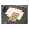 Wochenkalender links + Notizen rechts Match-Hybrid Papier-Hardcover A5 Gelb | DIN A5 | ohne Werbeanbringung | Naturpapier braun
