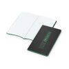 Notizbuch Tablet-Book Farbschnitt Naturkarton-Softcover schwarz Schwarz | 94 × 152 mm | ohne Werbeanbringung | grün/grün | 94 × 152 mm / Winkelkaro