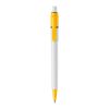Kugelschreiber Baron Colour Hardcolour Weiss-Gelb | 1-farbiger Siebdruck | 270° vom Clip | 45 mm x 25 mm | Nicht verfügbar