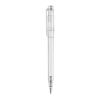 Kugelschreiber Pier Clear Transparent Weiss-Weiss | 1-farbiger Siebdruck | in Verlängerung vom Clip | 45 mm x 25 mm | Nicht verfügbar