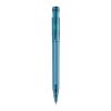Kugelschreiber Pier Clear Transparent Blau Weiss-Blau Weiss | 1-farbiger Siebdruck | 270° vom Clip | 45 mm x 25 mm | Nicht verfügbar