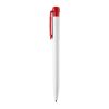 Kugelschreiber Ingeo TM Pen hardcolour Weiss-Rot Weiß | 1-farbiger Siebdruck | 90° vom Clip | 45 mm x 25 mm | Nicht verfügbar