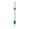 Kugelschreiber S40 Grip hardcolour Weiss-Blau Weiss | 1-farbiger Tampondruck | in Verlängerung vom Clip | 40 mm x 8 mm | Nicht verfügbar
