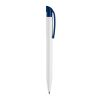 Kugelschreiber S45 Hardcolour Weiss-Dunkelblau | 1-farbiger Tampondruck | 90° vom Clip | 45 mm x 8 mm | Nicht verfügbar